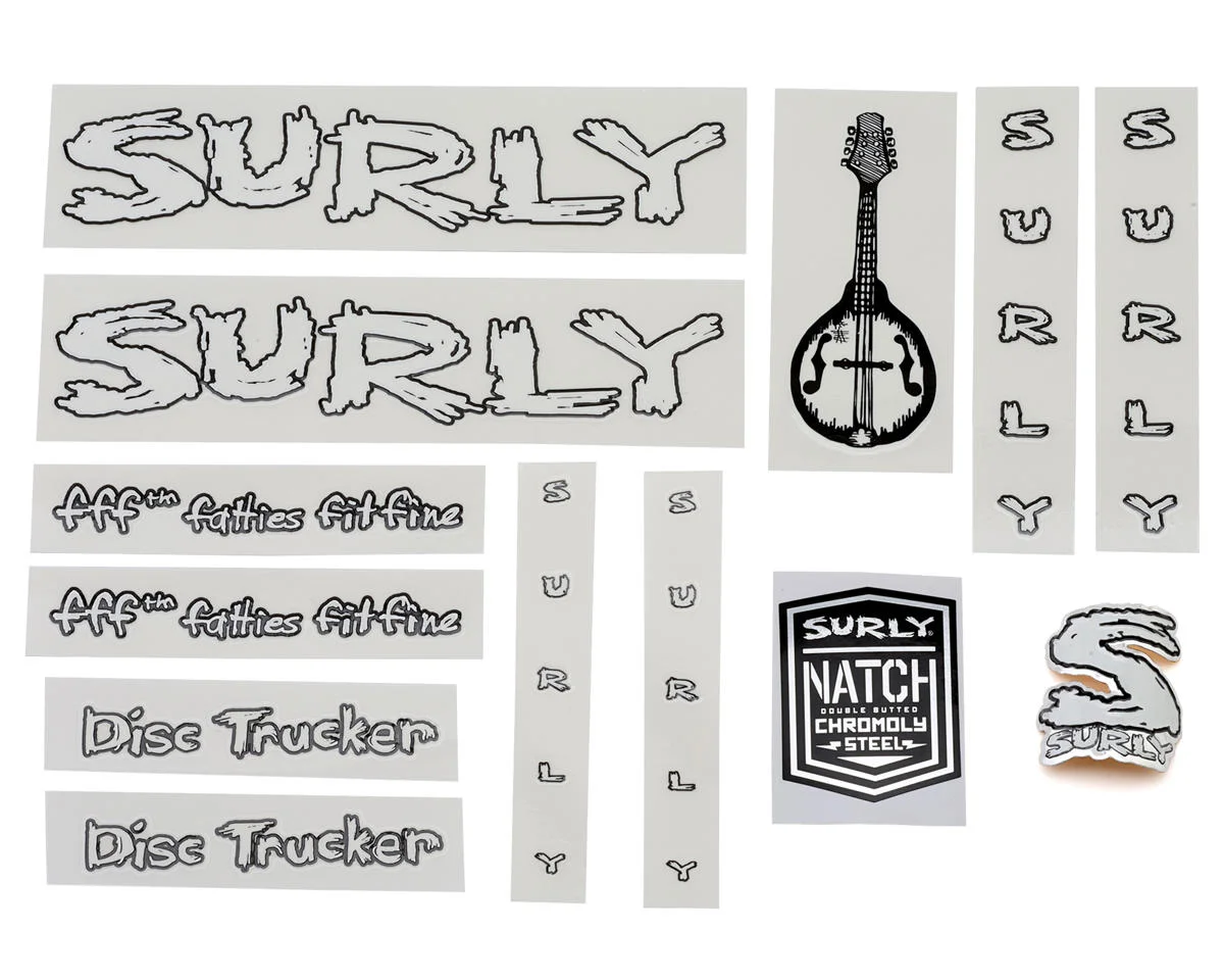 Surly Disc Trucker Decal Set (White)